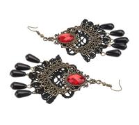 HANABASS Boucles Oreilles Gothiques Vintage Rouges pour Femmes Pendentifs Nobles Délicats Bijoux Oreille Élégants pour Cadeau de Festival
