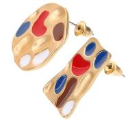 HANABASS Boucles Oreilles Originales Palette de Peinture Asymétriques pour Femmes Cadeau Peintre Idée Accessoire Artistique Mode Unique et Drôle