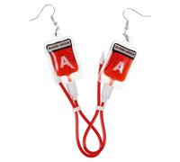 HANABASS Boucles Oreilles Pendantes Femme Style Gothique Sac Sang Plasma Léger et Confortable pour Fêtes et Usage Quotidien