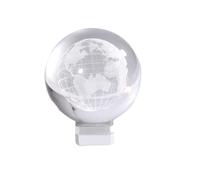 HANABASS Boule de Cristal Transparente sans Bulles avec Gravure 3D Terre de 6 Cm Décoration Élégante pour Bureau ou Mariage