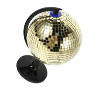HANABASS Boule Disco Dorée Réfléchissante M, Décoration de Fête Rétro pour Bureau et Maison, Globe Terrestre Rotatif Créatif, Ambiance Disco Vintage, Présent Original