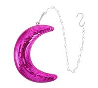 HANABASS Boule Disco Suspendue Forme Lune Violet à Facettes Effet Miroir Décoration Fête Intérieur Extérieur Accessoire Lumière Réfléchissante pour Mariage et Événement