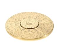 HANABASS Boussole en Cuivre Vintage Taiji Bagua, Mini Compas de Rotation Portable, de Doigt Traditionnel Chinois, Format Compact pour Décoration et Jeu, Accessoire Unique de Divination