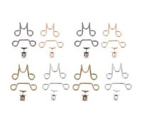 HANABASS Boutons-pression Réglables de Jean Taille, Accessoires de Boutons Amovibles pour Pantalon, Ceinture Réglable 8 Pièces Couleur Argenté, Noir, Or et Cuivre, Unisexe pour Réglage