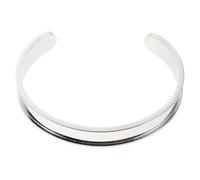 HANABASS Bracelet Jonc Ouvert en Acier Inoxydable Manchette DIY pour Création de Bijoux Ajustable 1 Pièce Loisirs Créatifs et Personnalisation