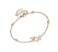 HANABASS Bracelet Licorne Femme Doré à Or Fin avec Diamants Véritables Chaîne Poignet Acier Titanium Élégant pour Filles et Adolescentes Cadeau Chic pour Anniversaire et Fête