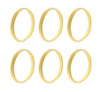 HANABASS Bracelets Joncs Extensibles pour Hommes Métal Doré, Manchette Élastique Ajustable, Brassards Masculins Élégants, Accessoires de Mode pour Poignets, Lot 6 Pièces