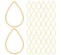 HANABASS Breloques Pendentifs Goutte D'eau Anneaux Creux en Cuivre Doré 50pcs Accessoires Minimalistes pour Création de Bijoux pour Boucles D'oreilles DIY