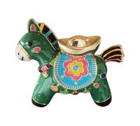 HANABASS Broche Cheval Amulette en Émail Coloré Décoration Vestimentaire Féminine Bijou Culturel Chinois pour Nouvel An 2026 Accessoire Décoratif pour Écharpe Col et Pull Fixation