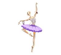 HANABASS Broche Danseuse Ballet avec Goutte d'Huile et Décor Cristal Épingle Élégante pour Femme Accessoire de Mode pour Vêtements Sacs et Écharpes Couleur Aléatoire Couleur Aléatoire