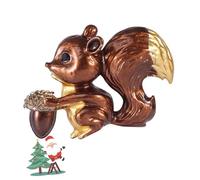 HANABASS Broche Écureuil Marron Émail Goutte D'huile, Épingle Décorative Adorable pour Ornement de Mariée, Bijoux Élégants pour Dîner de Gala et Occasions Festives