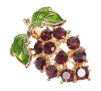 HANABASS Broche Grappe de Raisin Pailleté Femme Épingle Bijoux Accessoires Mode pour Vestes et Manteaux Broche Fruit Cristal Élégante et Résistante
