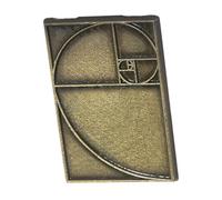 HANABASS Broche Mathématique en Métal Spirale du Nombre D’or, Badge Graphique Vintage Médiéval, Épingle D’enseignant et Passionnés de Mathématiques, Accessoire Mode Rentrée Scolaire