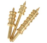 HANABASS Brunissoir à Cuir en Cuivre 3pcs pour Travail du Cuir Fait Main, Outil de Finition à Chaud pour Couture Décorative Surface Lisse, Design Unique