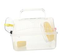 HANABASS Cage à Hamster Portable avec Fenêtre Panoramique Maison De Voyage pour Petits Animaux comme Chinchilla Gerbille Et Cobaye Idéale pour Camping Et Excursions