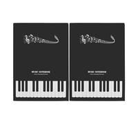 HANABASS Cahier de Musique Noir avec Pages à Cinq Lignes A4, Design Compact et Écriture Lisse, pour Étudiants et Professionnels en Écoles ou Concerts