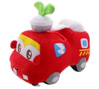 HANABASS Camion de Pompiers en Peluche 20 Cm Doux en Tissu Peluche Voiture D’Urgence Présent Anniversaire Garçon et Filles Véhicule D’Intervention Décoration Chambre Garçon et Filles