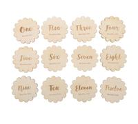 HANABASS Cartes Bois Rondes pour Annoncer les Mois de Grossesse Accessoires de Photo Marqueurs de Parcours de Garçon Fille