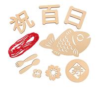 HANABASS Cartes En Bois Jalons Bébé Accessoires Photo Cent Jours Décoration Fête Prénatale Solide, Sécurisées, Finition Naturelle Accessoires Pour Séance Photo -né Coffret