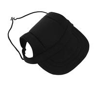 HANABASS Casquette pour Animaux De Compagnie Chapeau D'été pour Animaux De Compagnie UV Balle Sportif Visière Chapeau De Chien De Soleil Bord Protecteur Blanc Bonnet Black
