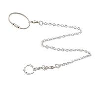 HANABASS Chaîne de Pied en Acier Inoxydable pour Oiseaux Laisse de Dressage pour Perroquets Anneau Harnais Anti-Mouches Accessoire Solide pour Oiseaux de Compagnie
