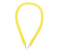 HANABASS Chaîne Lunettes Acrylique Couleur Bonbon Jaune Antidérapante et Ajustable Corde Porte-lunettes Unisexe pour Sport et Sorties
