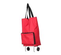HANABASS Chariot Pliable pour Courses avec Grandes Roues, Paquet de Courses à roulettes en PVC et Tissu, Facile à Ranger pour Usage Quotidien et Transport de Snacks