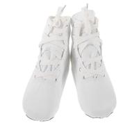 HANABASS Chaussures de Danse Montantes en Toile Blanche Taille 35 pour Garçon et Filles et Adultes Chaussures de Jazz et Ballet Respirantes Adaptées Yoga et Entraînement de Danse