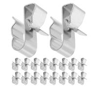 HANABASS Clips Métalliques pour Gestion des Câbles Photovoltaïques Lot de 25 en Acier Inoxydable Argenté Structure à Ressort et Design Concave, sous Cadre de Module