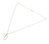 HANABASS Collier Africain pour Femme en Acier Inoxydable Doré Pendentif Carte d'Afrique Ajourée Cœur Chaîne de Pull Bijou Fantaisie Minimaliste pour Tenue Décontractée et Occasions
