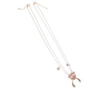 HANABASS Collier Amitié Magnétique Garçon Fille Cœur Puzzle Renard Doré Pendentif Charm Symbolisant Lien et Amour pour Filles Cadeaux Amitié