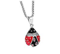 HANABASS Collier Femme Acier Titane Pendentif à Sept Étoiles avec Carrée Élégant pour Fêtes et Usage Quotidien