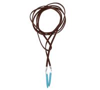 HANABASS Collier Long Bohème en Velours Pendentifs Turquoise Naturelle, Design Unique, Style Vintage Chic pour Noël et Engagement