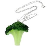 HANABASS Collier Pendentif Brocoli Végétal en Alliage Léger et Silicone Bijou Simple pour Femme Style 3D Réaliste Accessoire pour Fêtes et Usage Quotidien