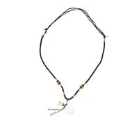 HANABASS Collier Pendentif Huile Essentielle en Verre Blanc, Diffuseur D'aromathérapie Délicat pour Décoration et Purification de L'air, Bijou Mode Féminin