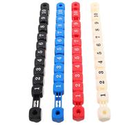 HANABASS Compteur de Score Baby-Foot Portable 4 Pièces Rouge Bleu Noir Blanc, Accessoire Tableau des Scores Compact pour Jeu de Football de Table et Suivi Précis des Points