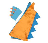 HANABASS Costume de Cape de Dinosaure d'Halloween pour Garçon et Filles Ensemble Cosplay 1 Pièce Taille Garçon et Filles Couleurs Orange et Bleu Ciel Fête Costumée et Carnaval