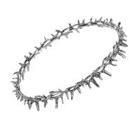 HANABASS Couronne Épines en Métal Vintage, Coiffe Médiévale Légère pour Femmes, Bandeau Royal Style Renaissance, Accessoire Cheveux pour Fête et Bal Masqué, Design Rétro en Argenté Ancien