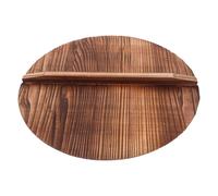 HANABASS Couvercle Bois de Sapin pour Wok et Casseroles Étanche Anti-projection Maintien Vapeur pour Cuisine Familiale