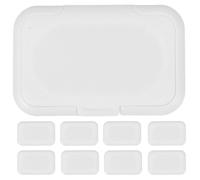 HANABASS Couvercle Rabattable Réutilisable pour Boîte à Lingettes Bébé en Plastique Blanc, Étui Hermétique 30pcs Adapté à Divers Contenants de Lingettes