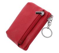 HANABASS Cowhide Money Purse for Women Minimalist Front Pocket Wallet with Keychain Coin Organizer and Bus Card Holder Compact Travel Case in