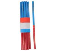 HANABASS Crayons Ronds Travail Bois Rouge, 40pcs, Bois Solide, Tracé sur Surfaces Irrégulières, pour Menuiserie et Chantier