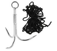 HANABASS Crochet de Grappin Acier Inoxydable à Griffes avec Corde Crochet de Sauvetage Robuste pour Escalade Prise Stable pour Activités Extérieures Couleur Aléatoire Couleur Aléatoire