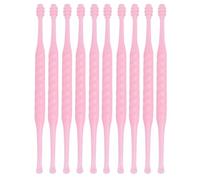 HANABASS Cuillère à Oreille Spirale Réutilisable 10 Pièces en Plastique Rose, Outil de Nettoyage du Cérumen Massage des Oreilles, pour Soins Auditifs Quotidiens et Voyage