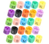 HANABASS de Code Taille 2xs à 5xl en Plastique Colorés Lot de 200 Organisateur Pratique pour Tri et Rangement des Habits pour Vêtements