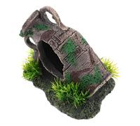 HANABASS Décor D'aquarium en Résine Vase Cassé Cachette pour Poisson Betta Grotte Artificielle Petit Aquarium Décoration Rustique Usage Domestique Poissons Crevettes Tortues