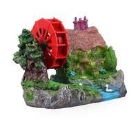 HANABASS Décoration D’Aquarium Micro-scène Roue à Eau Simulée en Résine, Maison Chaumière Stable Taille Unique pour Aquarium, Décor D’intérieur pour Poissons et Aquariums D’Ornement