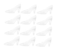 HANABASS Décoration Intérieure Chaussure en Cristal Délicat Mini Transparent Gris Cendrillon Princesse 24 Pièces Accessoire De Bureau Décoration Et Projet Créatif