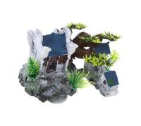 HANABASS Décorations pour Aquarium Maisonnette Cachette Ornement Résine Aménagement Paysager sous-Marin Décoration pour Aquarium Grotte Artificielle