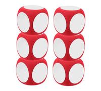 HANABASS Dés Vierges en Mousse 6 Pièces Cubes Réutilisables Effaçables pour Bricolage Jeux De Dés Matériel De Manipulation pour Les Mathématiques Salle De t Activités Éducatives